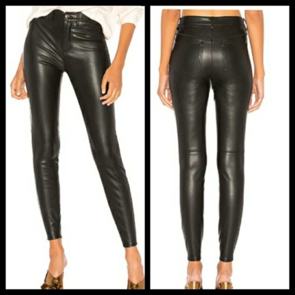 Free People High Rise Vegan Leather Pants 28 / 27